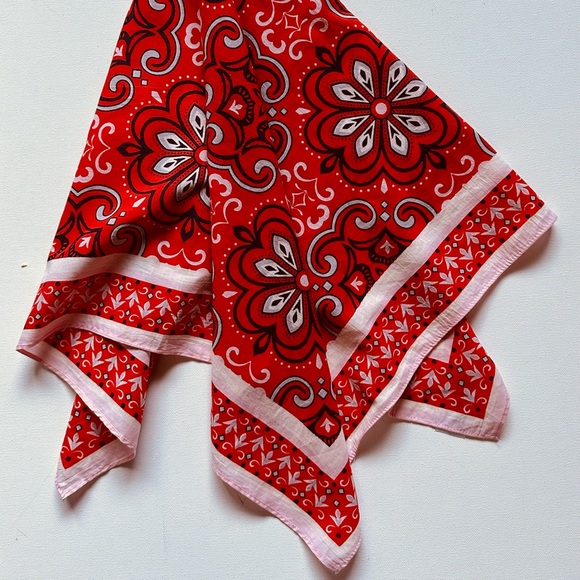 Free People Mod Mosaic Print Bandana Scarf - Picture 5 of 6